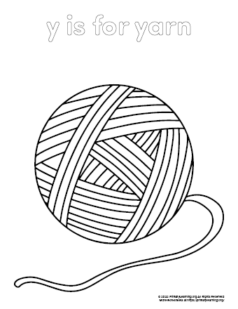 Yarn coloring page