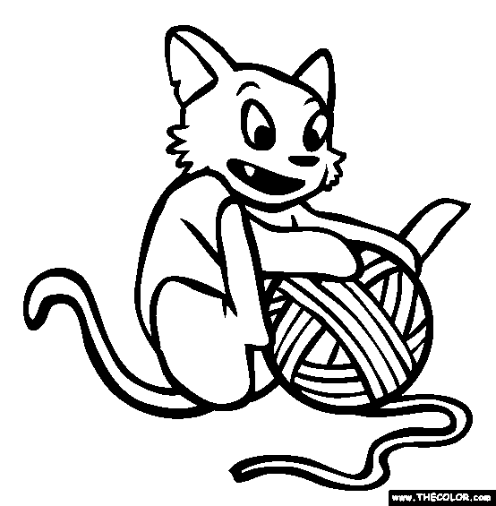 Ball of yarn coloring page free ball of yarn online coloring