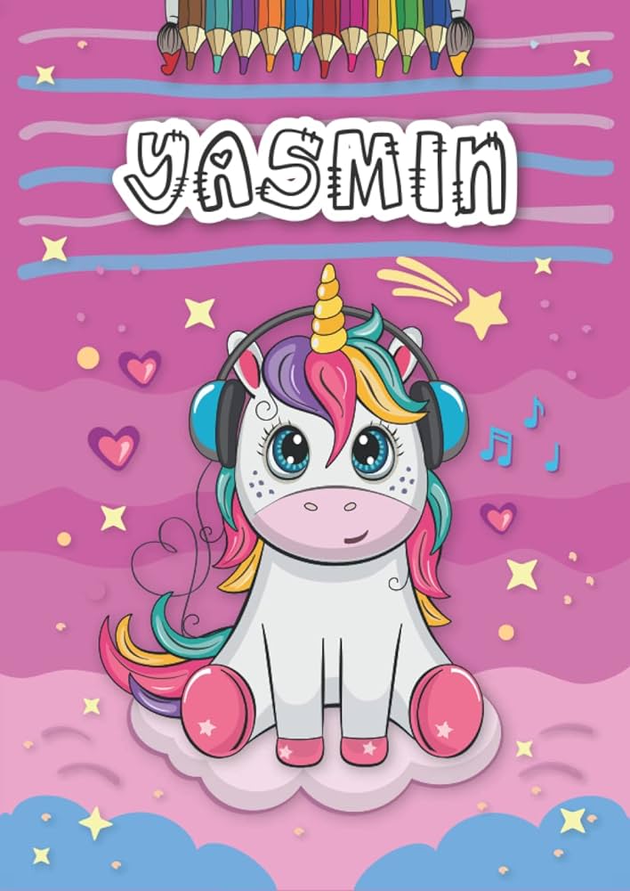 Yasmin personalized coloring book for yasmin theme unicorn birthday gift for girl daughter ages