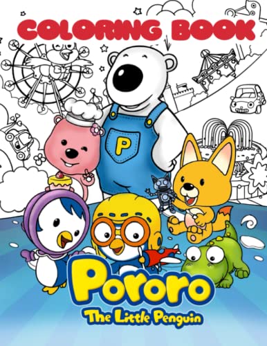 Pororo the little penguin coloring book jumbo coloring book for kids and adults ages