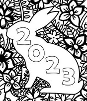 Coloring pages happy new year