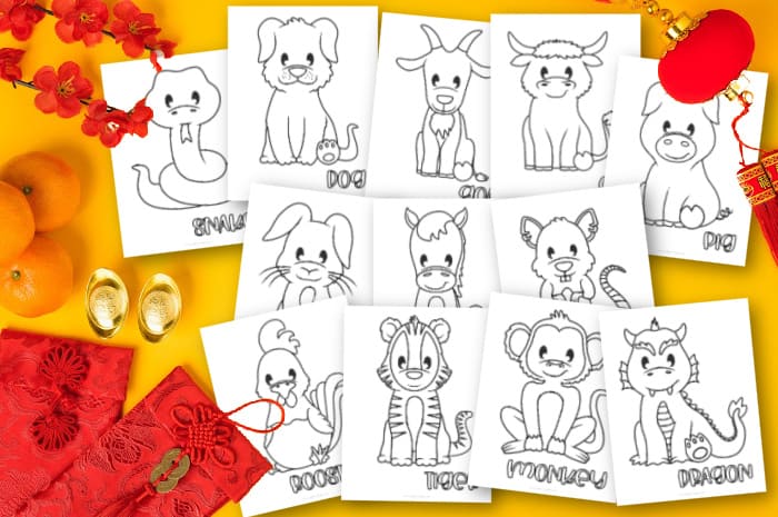 Year of the rabbit coloring pages