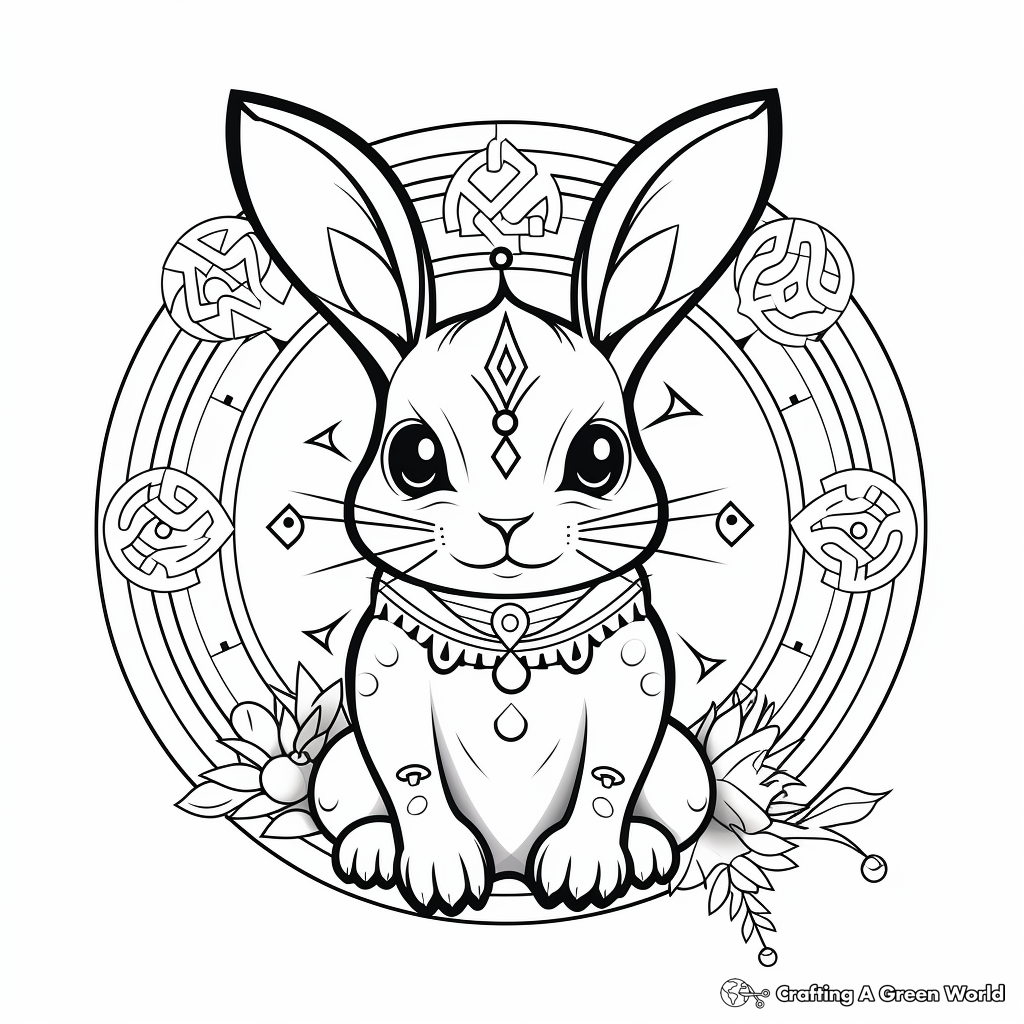 Year of the rabbit coloring pages