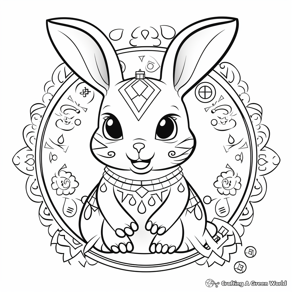 Year of the rabbit coloring pages