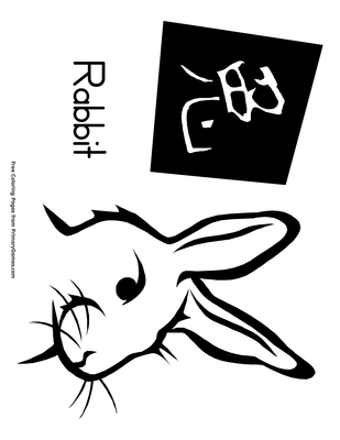 Chinese zodiac rabbit coloring page â free printable pdf from