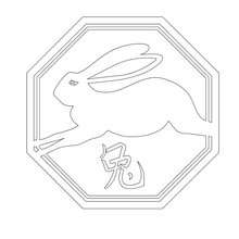 Chinese astrology rabbit coloring pages