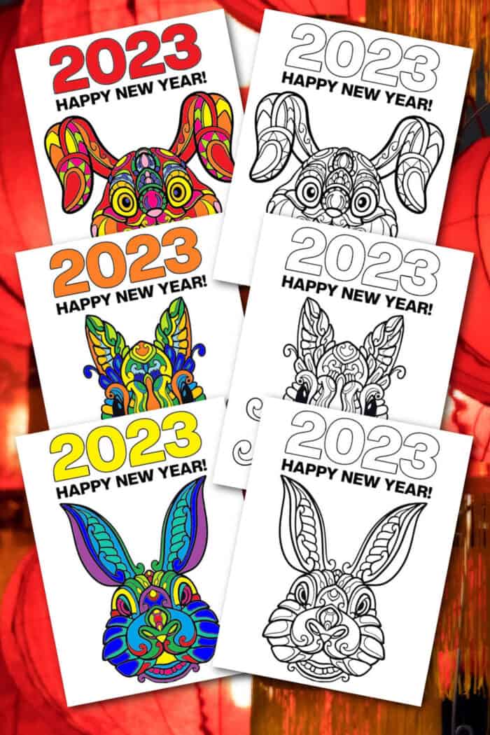 Year of the rabbit coloring pages