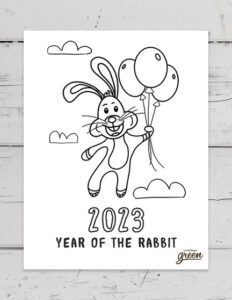 Year of the rabbit â colouring pages