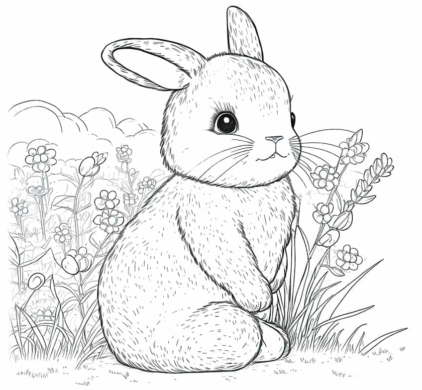 Bunny coloring pages