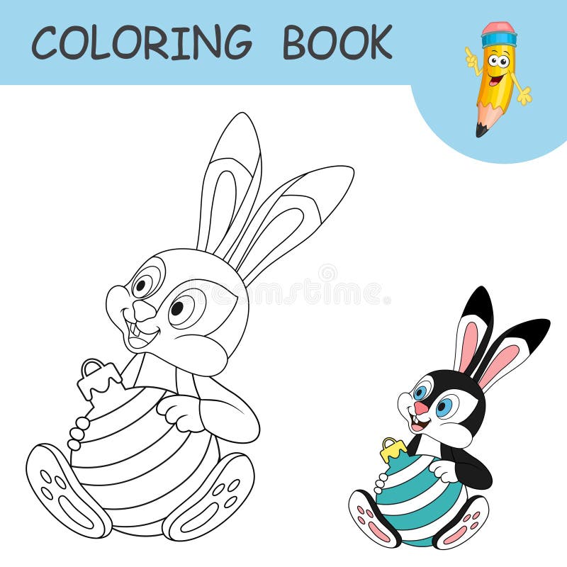 Rabbit christmas coloring stock illustrations â rabbit christmas coloring stock illustrations vectors clipart