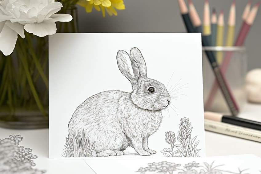 Bunny coloring pages