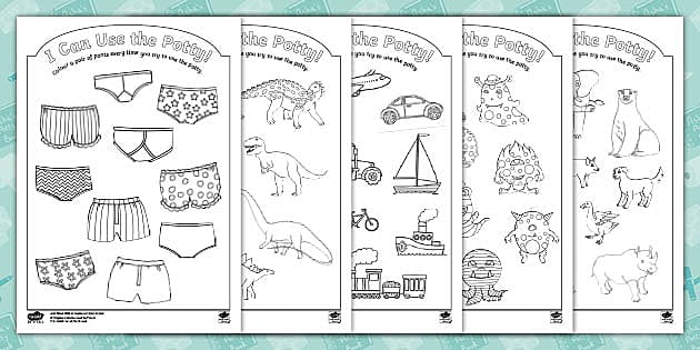 Potty training reward louring sheets originals