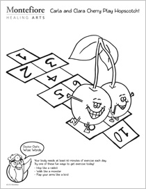 Coloring pages for children with a healthy message