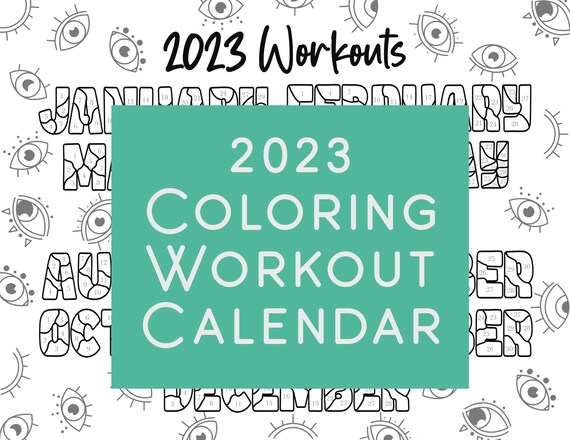 Coloring workout calendar evil eye download now