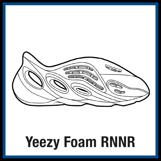 Adidas yeezy foam rnnr sneaker coloring pages