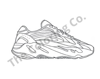 Most popular sneakers coloring pages to print and color instantly download now