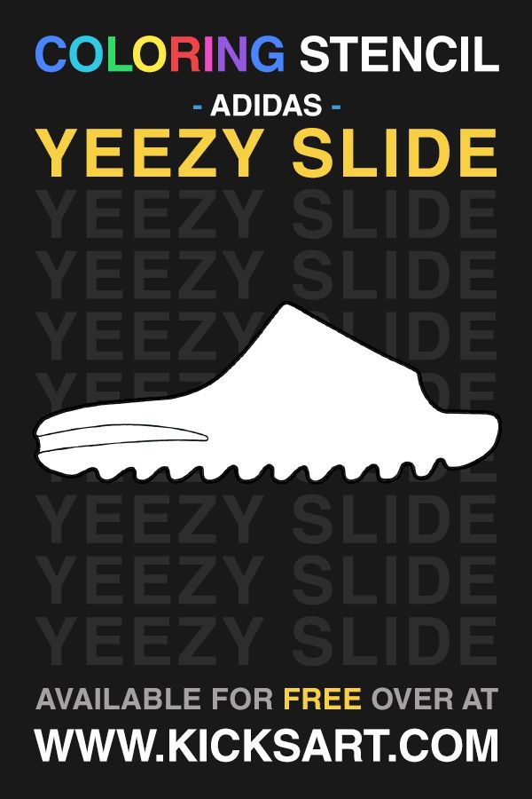 Adidas yeezy slide sneaker coloring page nike drawing yeezy slides coloring pages