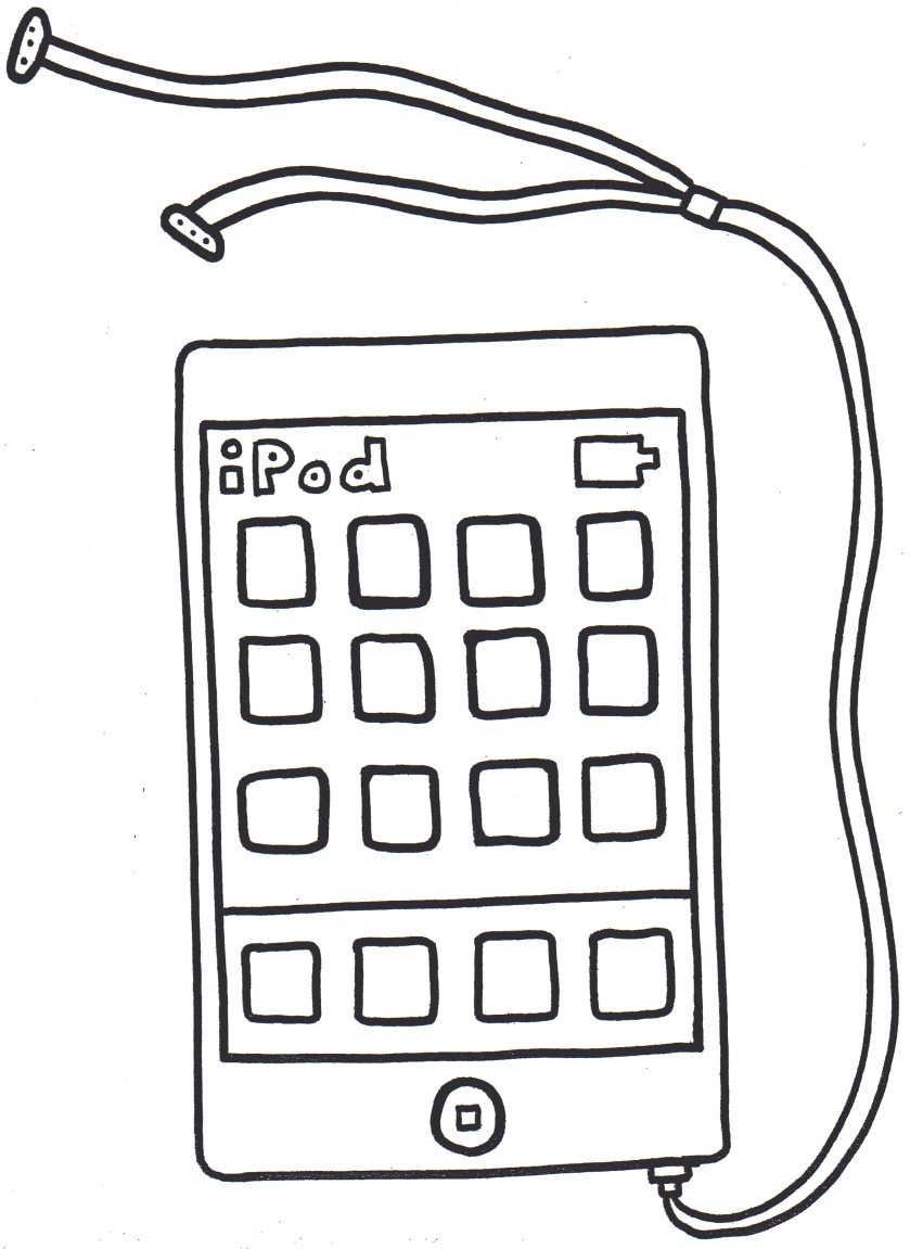 Air yeezy and ipod touch coloring sheets â