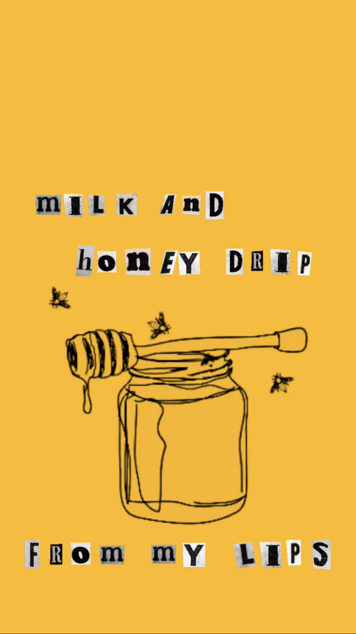 Milk and honey wallpaper yellow aes aesthetic milk and honey milk and honey aesthetic wallpaper honey