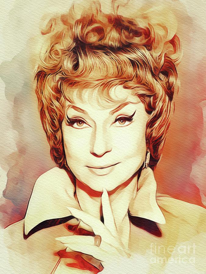 Agnes moorehead vintage actress painting by esoterica art agency