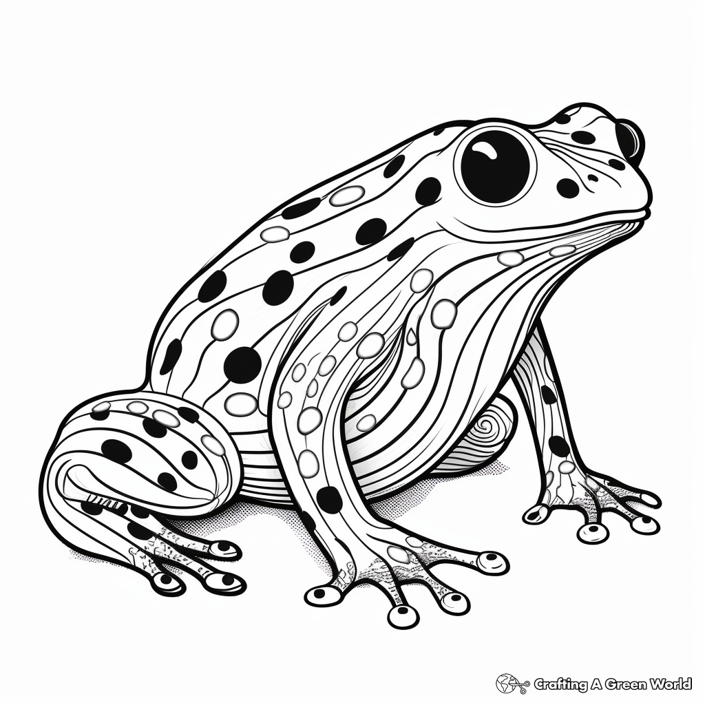 Poison dart frog coloring pages