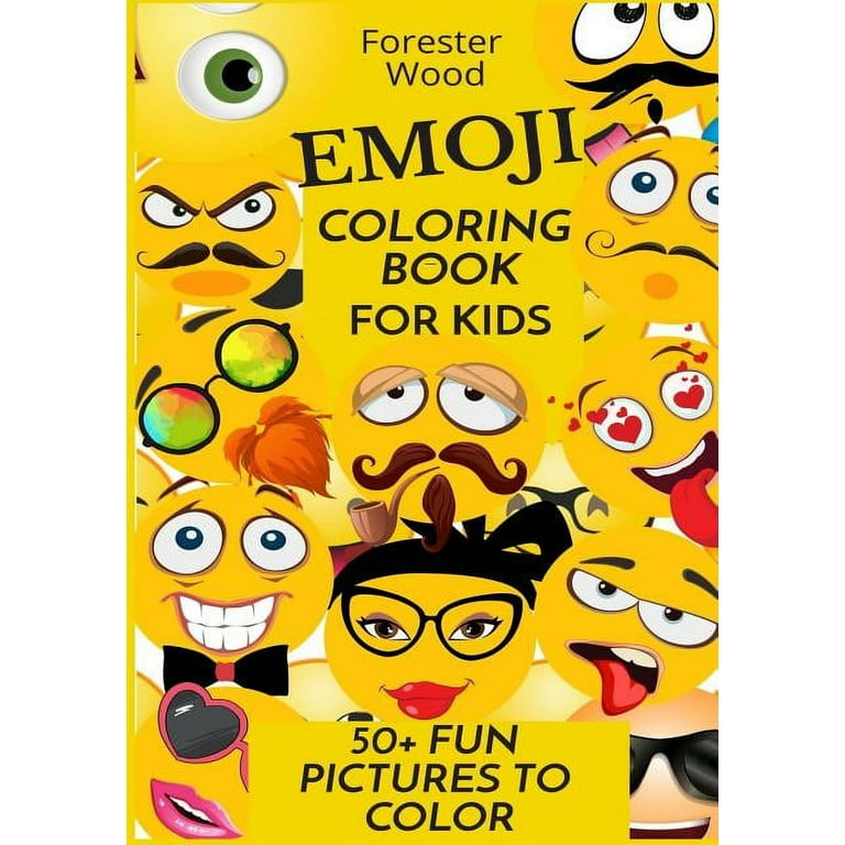 Emoji coloring book for kids fun pictures to color absorbing and funny children activity book with fascinating facts and coloring pages paperback