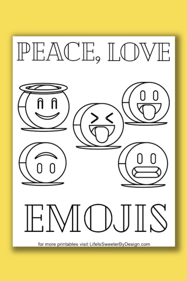 Free emoji coloring pages