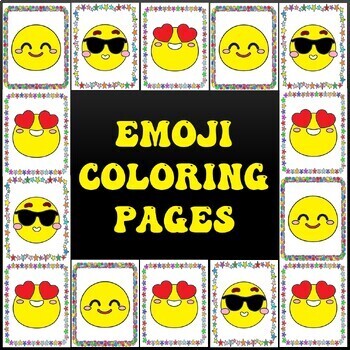 Back to school activities emoji coloring pages first week of school