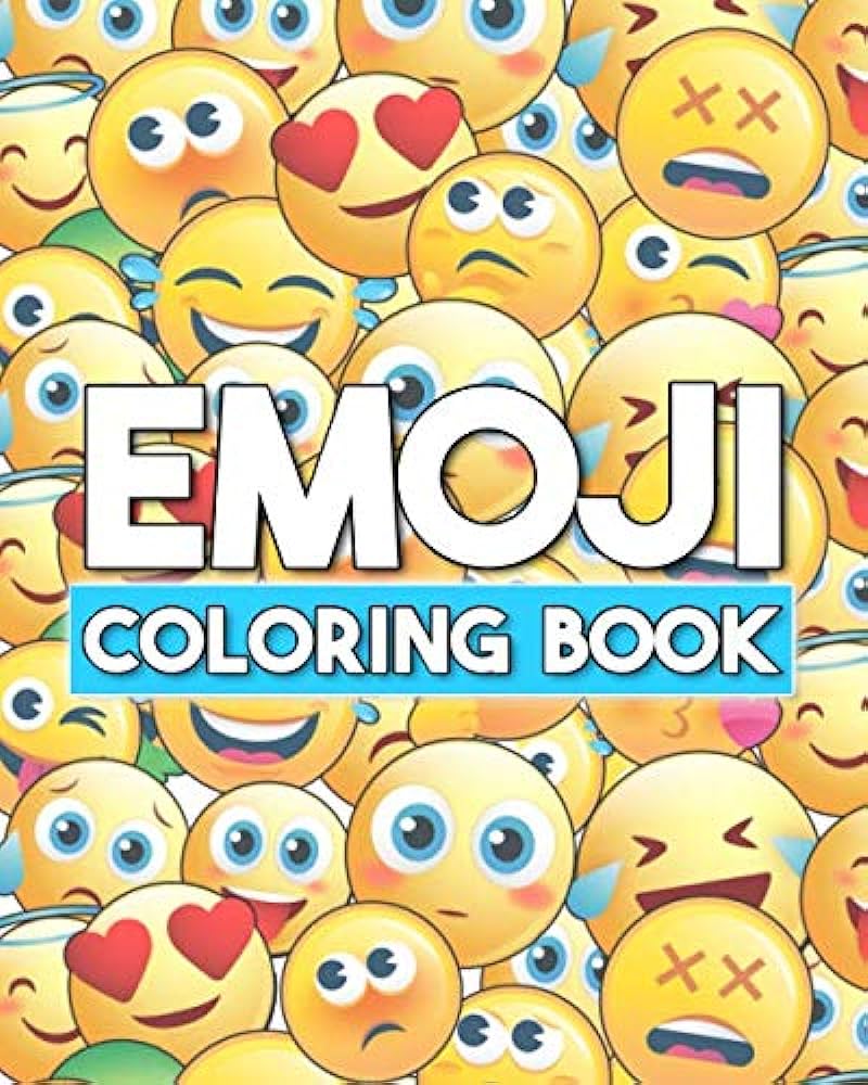 Emoji coloring book funny cute easy emoji coloring pages kids boys girls teens and adults gifts for emoji lovers design mas books