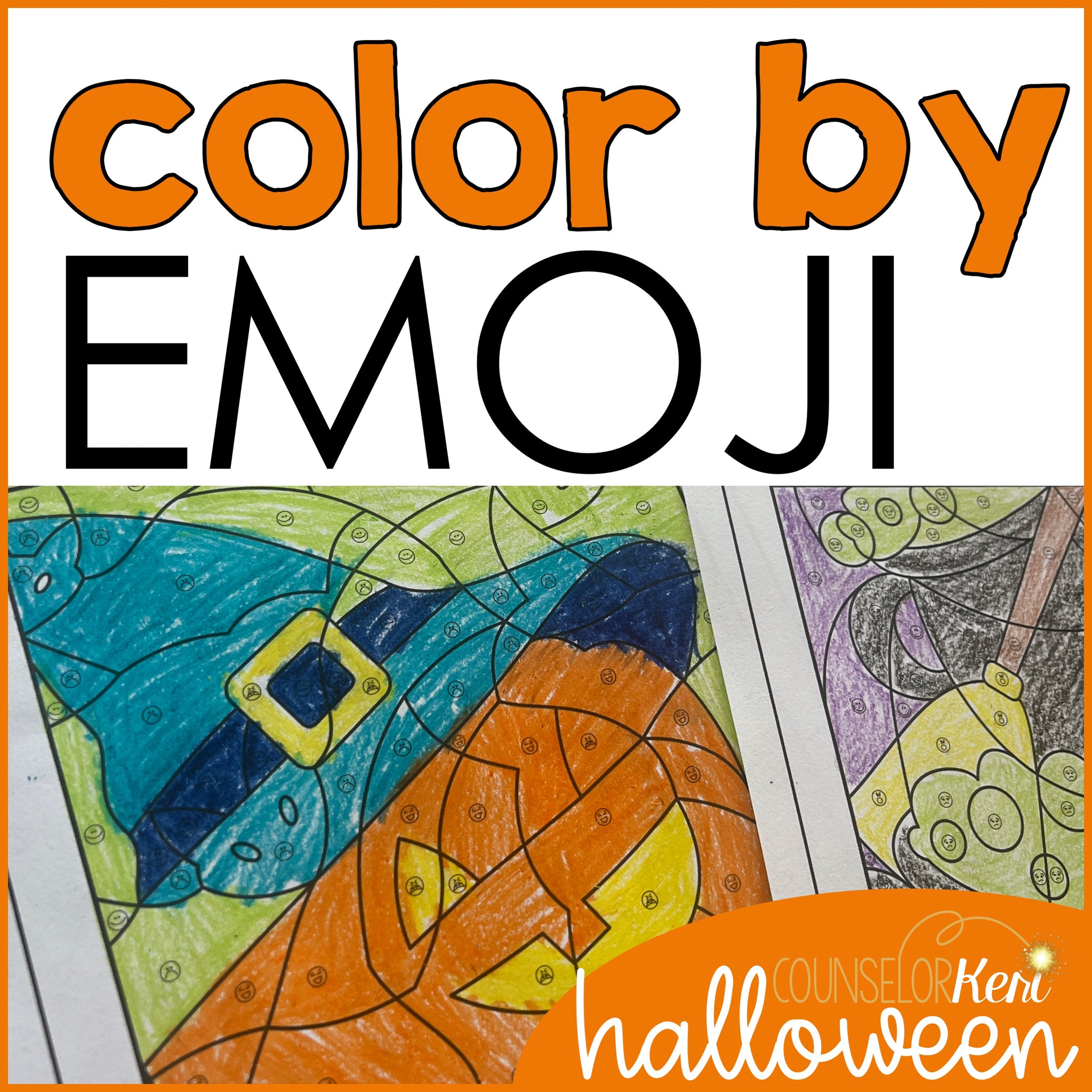 Halloween color by feeling activity identify feelings with color by e â counselor keri