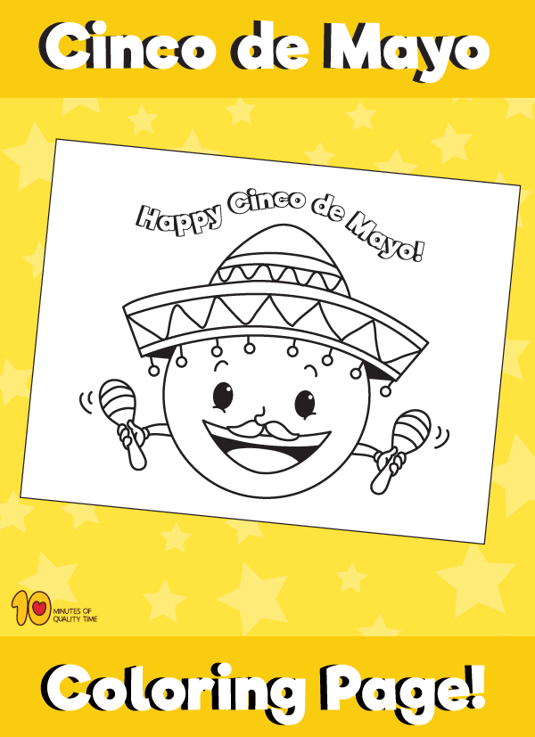 Cinco de mayo â emoji coloring page â minutes of quality time