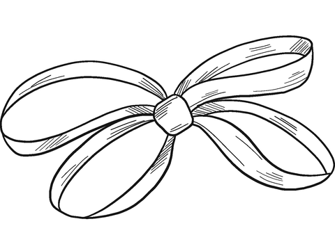 Bow coloring page free printable coloring pages