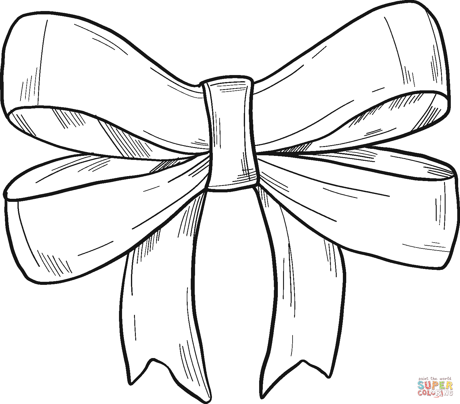 Bow coloring page free printable coloring pages