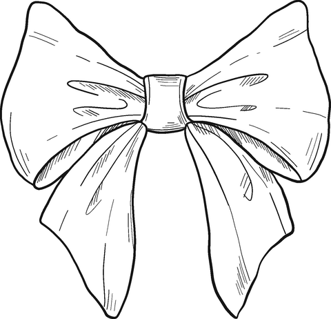 Bow coloring page free printable coloring pages