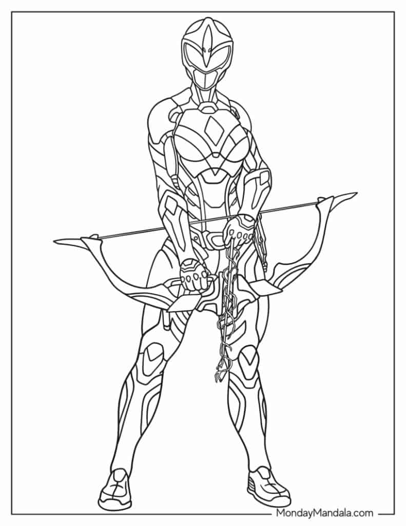 Power rangers coloring pages free pdf printables