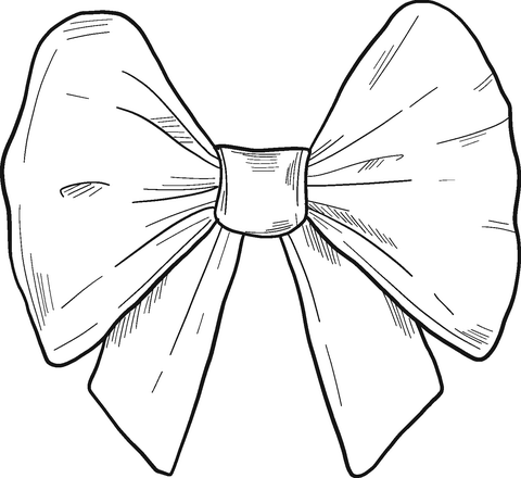 Bow coloring page free printable coloring pages