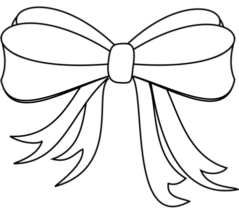 Bow coloring page free printable coloring pages