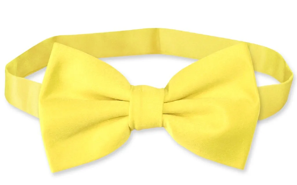 Bowtie solid golden yellow color mens bow tie for tuxedo or suit