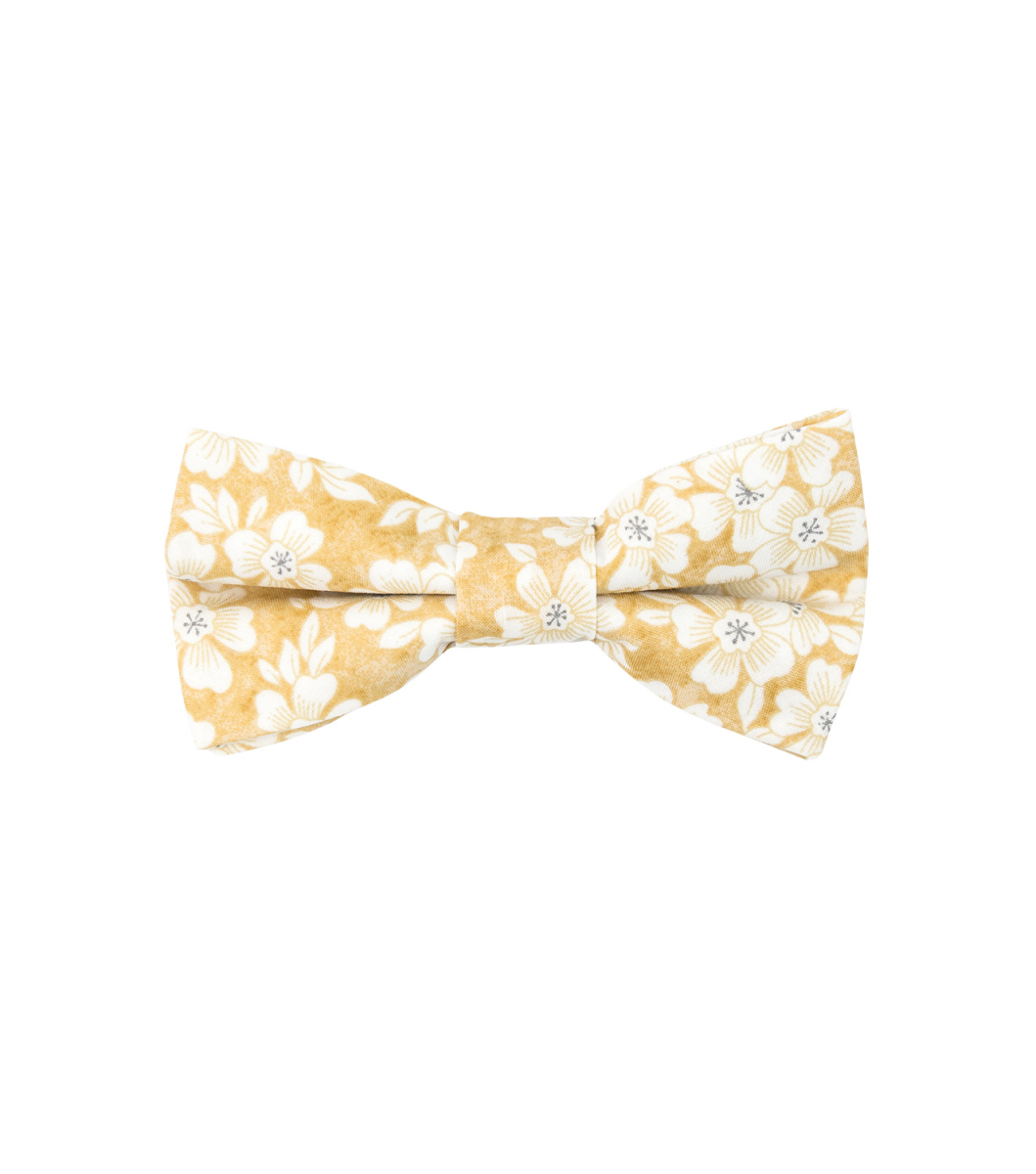 Yellow solana kids bow tie