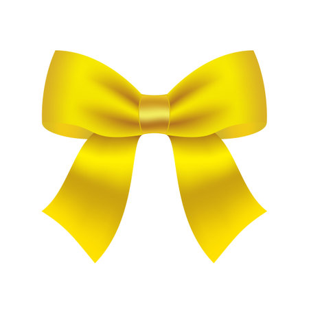 Yellow bow stock vector illustration and royalty free yellow bow clipart