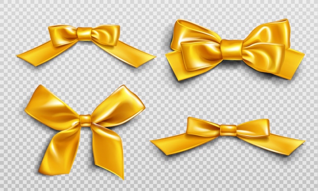 Yellow bow tie vectors illustrations for free download