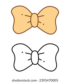 Yellow bow tie isolated over royalty