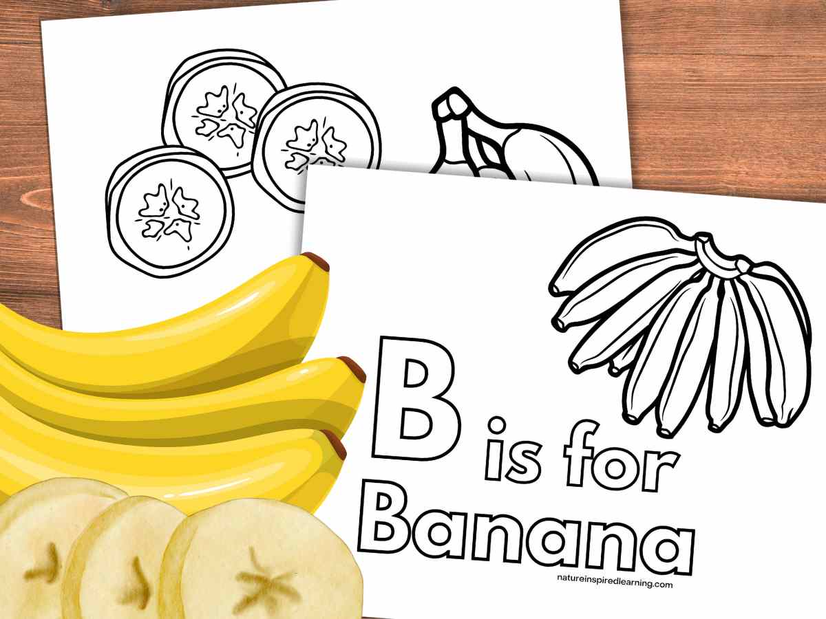 Banana coloring pages