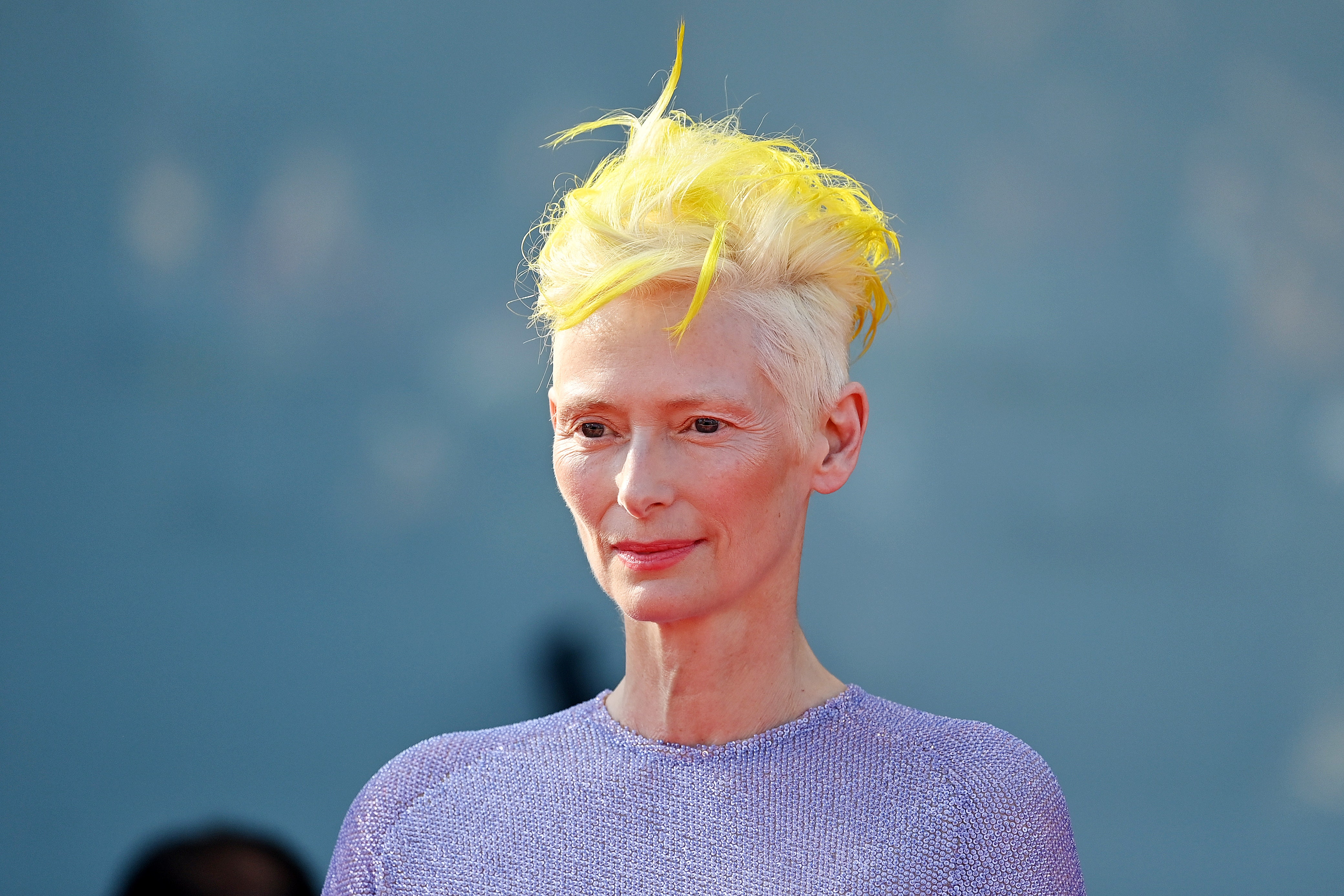Tilda swintons neon yellow hair in venice holds a deeper meaning