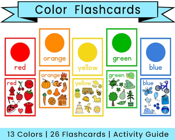 Color flashcards colors cards