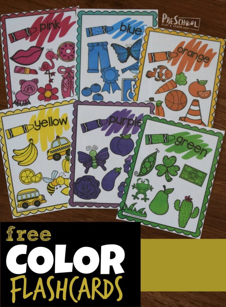 Free printable color flashcards for kids