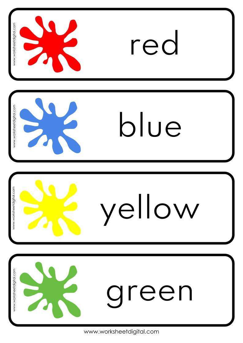 Colour flashcards