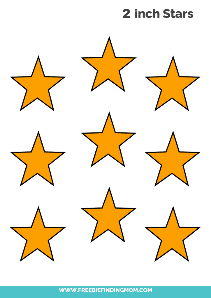 Free printable star templates