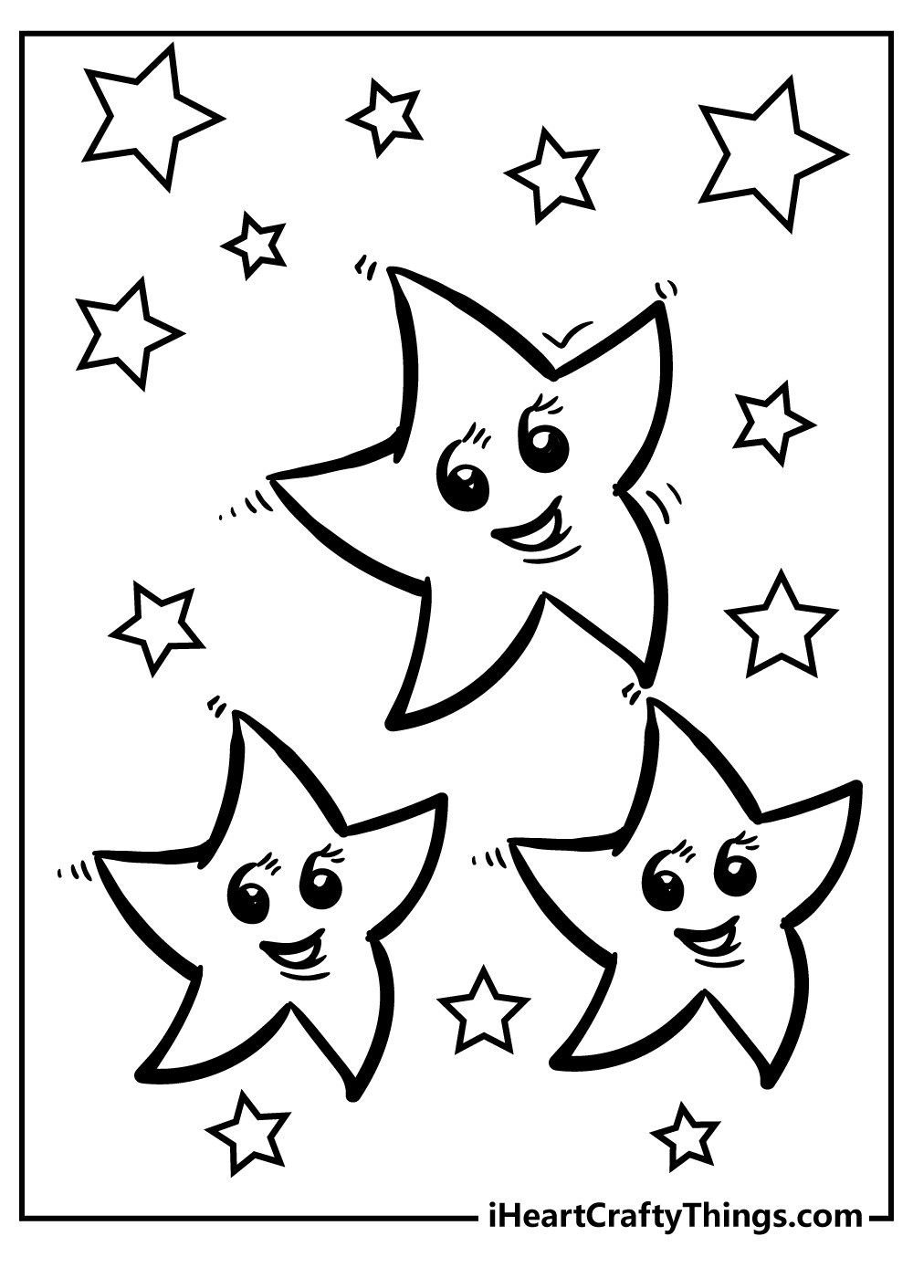 Star coloring pages free printables