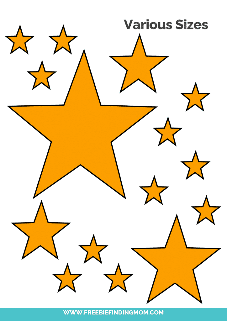 Free printable star templates